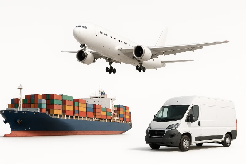 Overview of three main shipping methods from China to Kenya: sea, air, and express