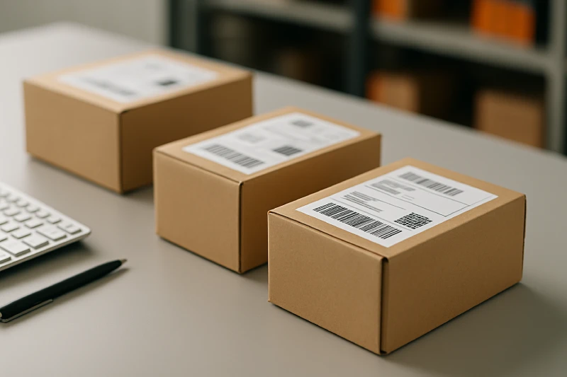 Express courier parcels prepared for delivery from China to Iran.