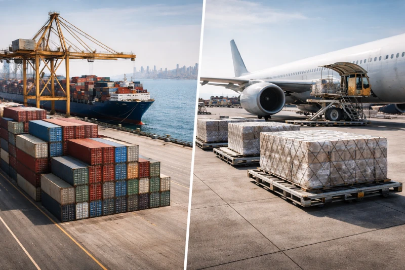 مقارنة بين خيارات الشحن البحري والجوي للشحن من الصين إلى المملكة العربية السعودية