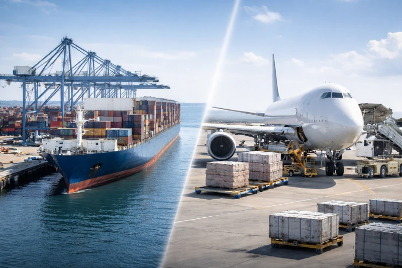 Sea freight and air freight options for shipping from China to Kenya
