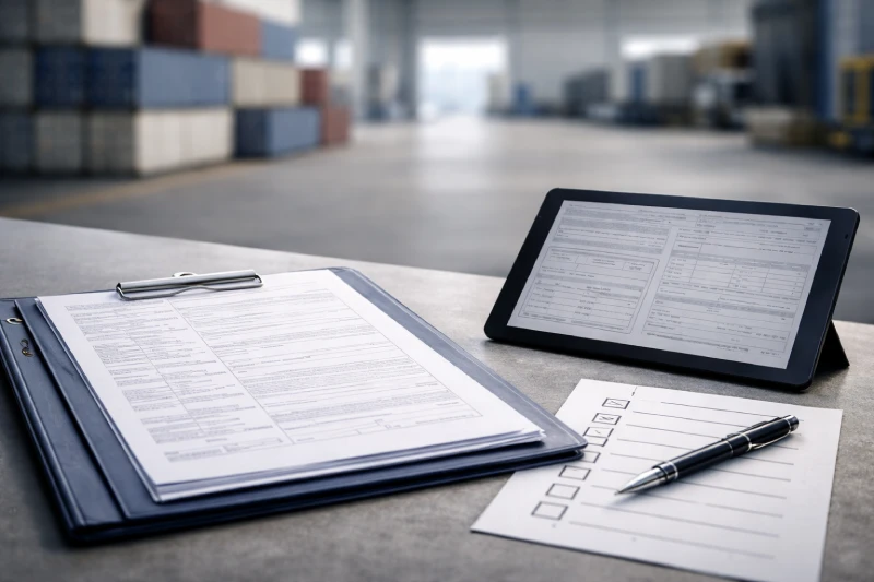 التحقق من المسؤولية والتحكم في الوثائق في عمليات الشحن الدولية من الباب إلى الباب