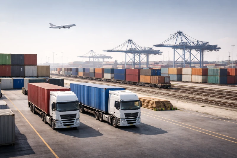 حلول الشحن المتعددة الوسائط التي توضح اللوجستيات المنسقة للبحر والجو والبر تتجاوز الطرق الشحن الفردي.