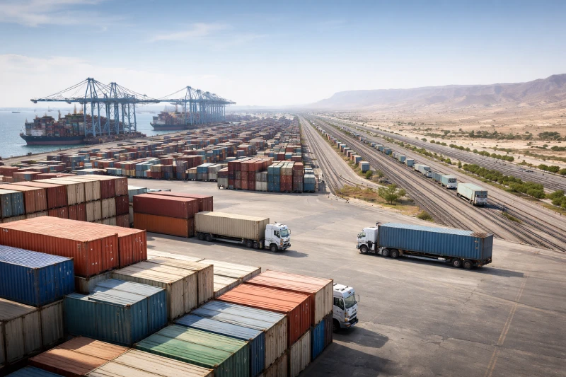 المحاور اللوجستية الرئيسية والممرات التجارية الداخلية في الشرق الأوسط