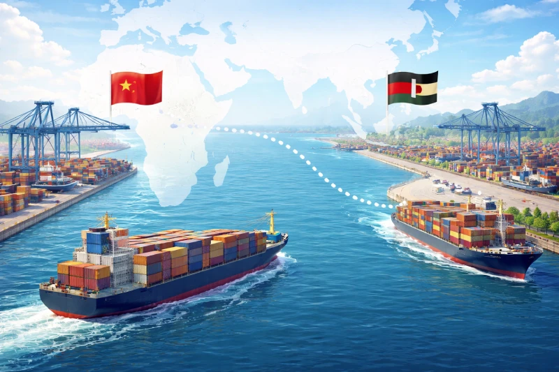 Shipping cost per CBM from China to Kenya illustrated by LCL sea freight route between China and Kenya ports