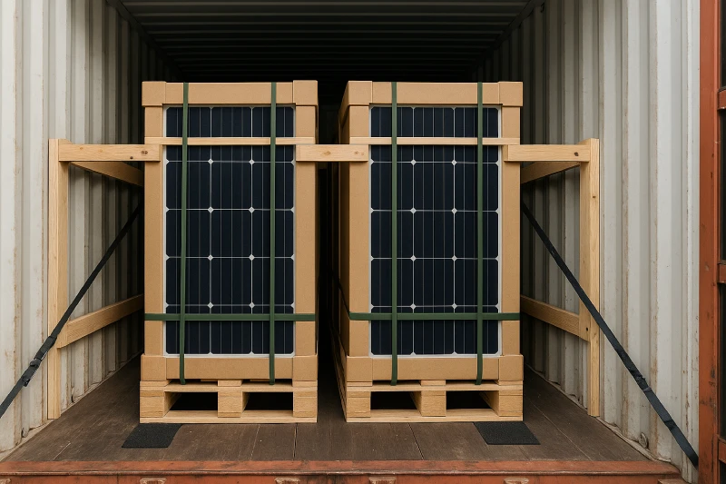 Njia za upakiaji salama wa kontena kwa usafirishaji wa paneli za jua kutoka Uchina