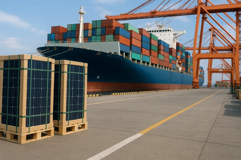 Chaguo za usafirishaji wa baharini na anga kwa kusafirisha paneli za jua kutoka Uchina