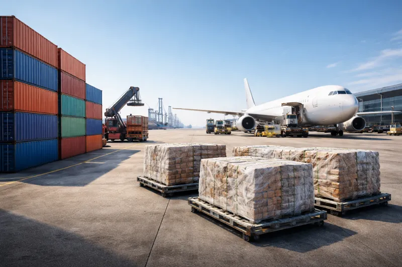 Comparison of sea freight and air freight shipping methods from China to Ethiopia for international trade