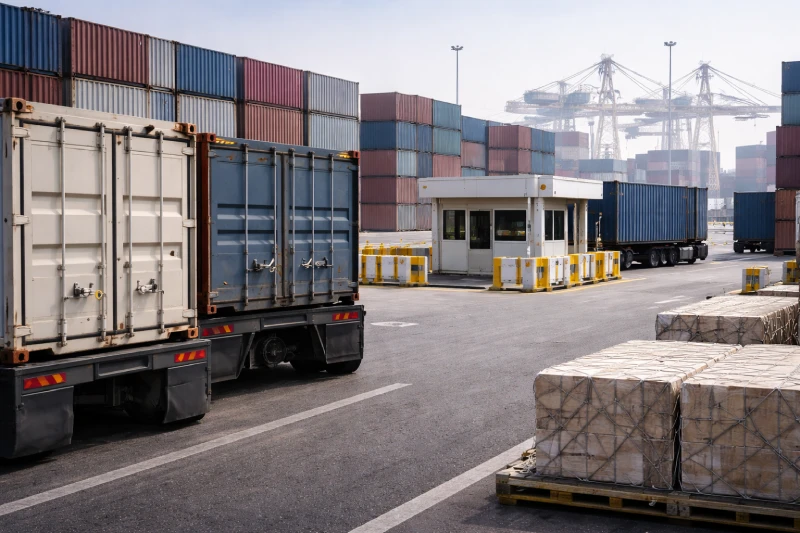 سيناريو تأخير الفحص والتخليص الجمركي في ميناء قطر مع الحاويات المختومة