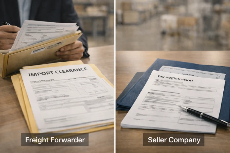 Side-by-side comparison of DDP and DDU import structures for Amazon FBA shipments