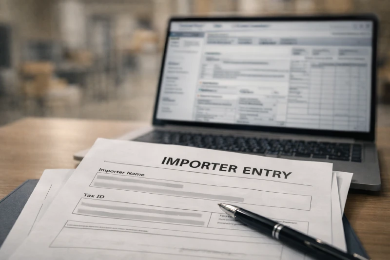 Importer of Record customs entry documents prepared for Amazon FBA shipment compliance