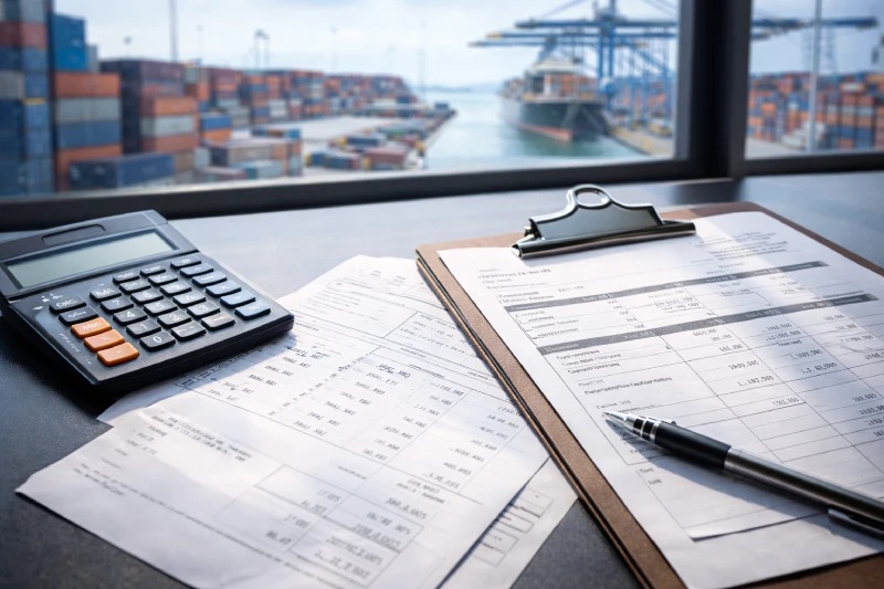 documents used for calculating import duties and VAT for cargo entering Cameroon