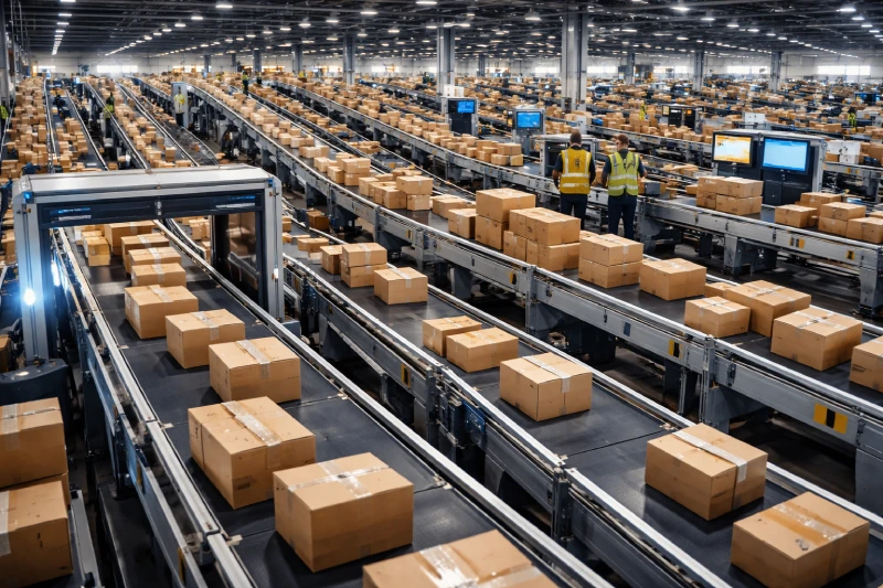 courier parcel sorting center for express shipping logistics operations