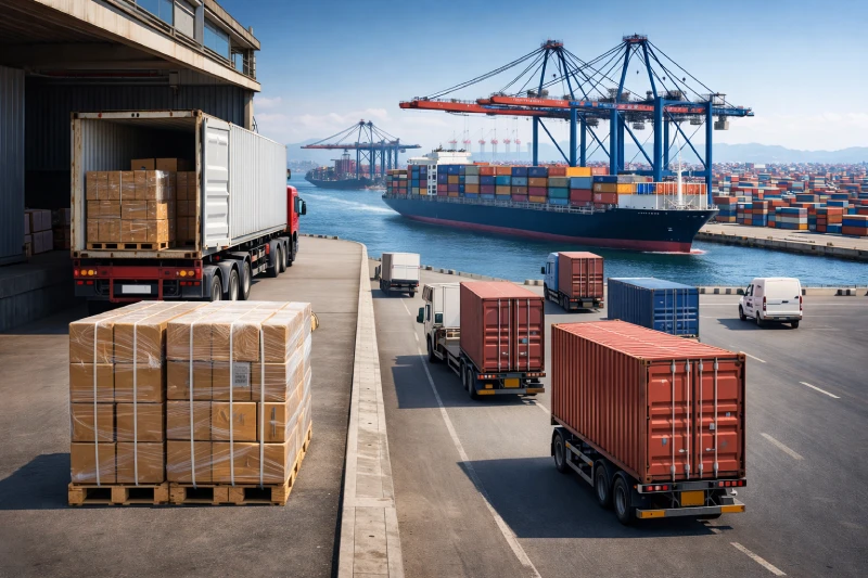 door-to-door logistics process for DDP shipping from China to Cameroon