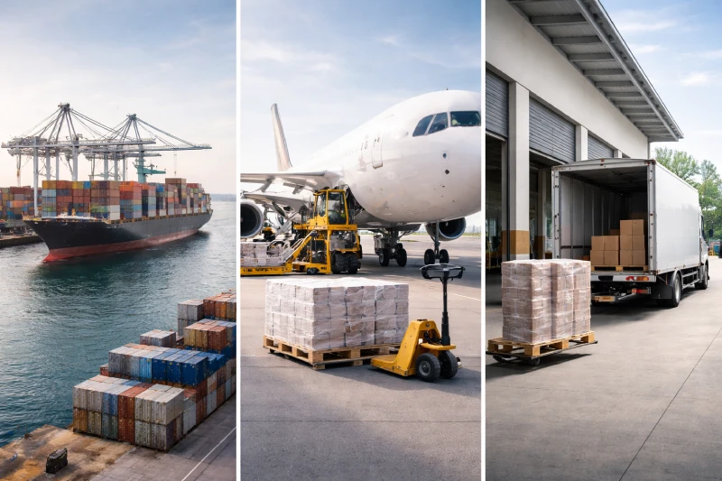 comparison of sea freight air freight and DDP delivery from China to Nigeria