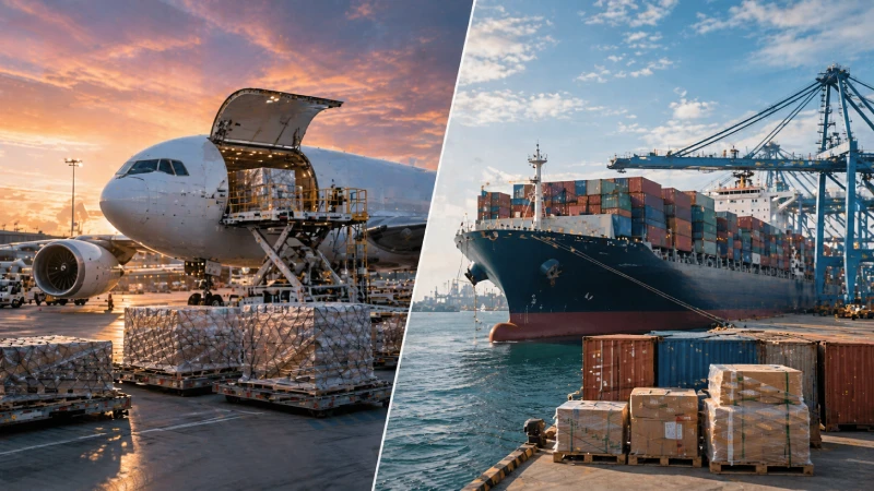 air vs sea DDP shipping cost comparison China to UAE cargo plane and container ship