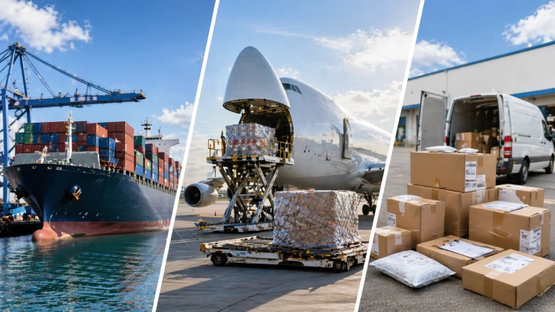 sea freight air freight and express shipping comparison visual logistics