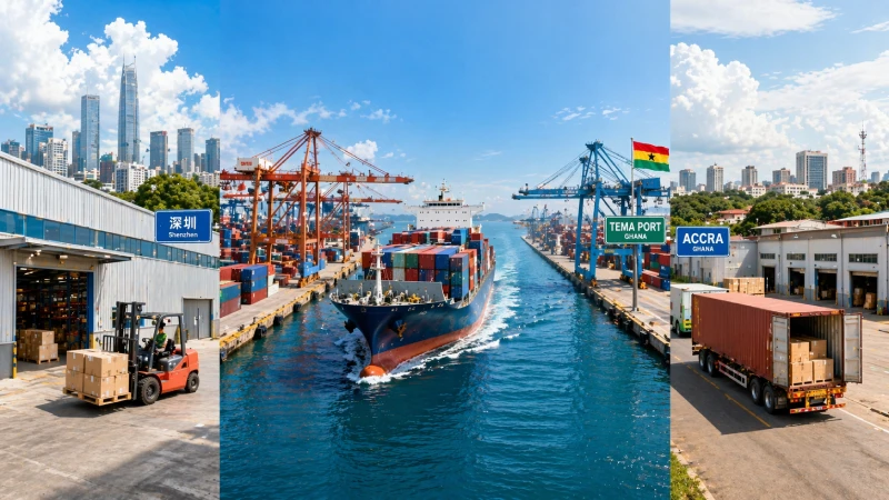 Door-to-door shipping timeline from Shenzhen China to Tema Ghana