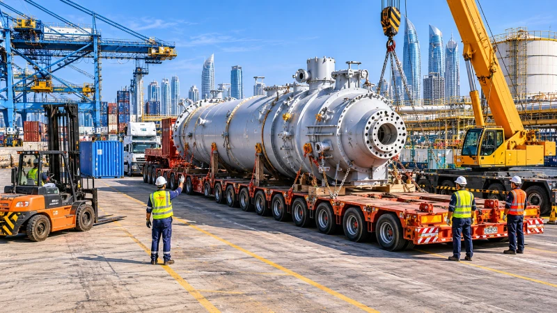 Project cargo transportation and industrial delivery operations in Abu Dhabi