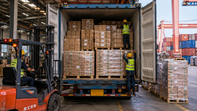 Optimized full container loading arrangement for Saudi Arabia imports showing pallet and carton utilization