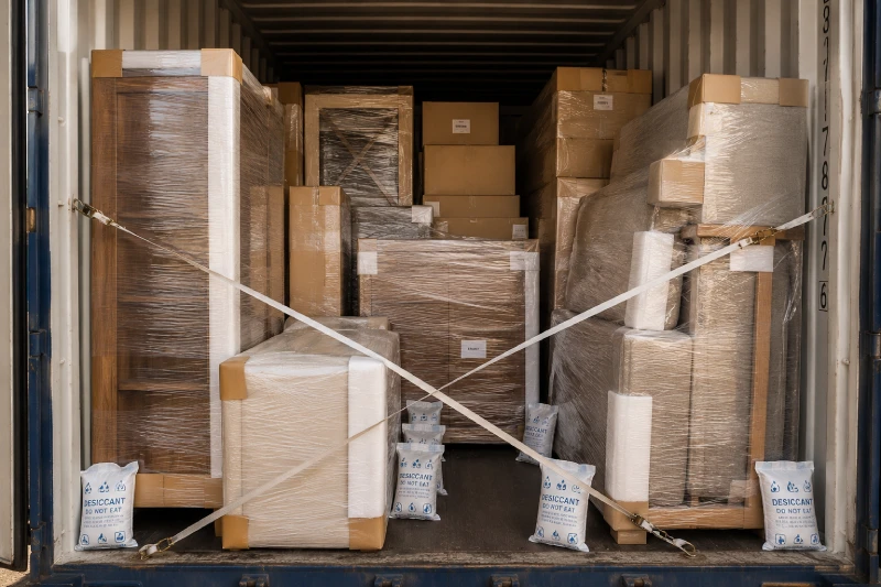 Moisture protection packaging for furniture shipping from China to Saudi Arabia