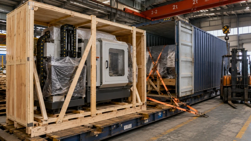 Industrial machinery export packaging and heavy cargo handling for UAE shipping
