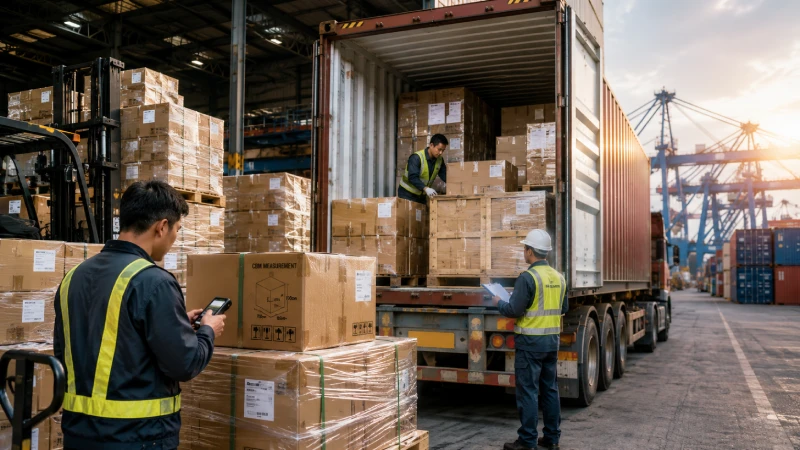 LCL cargo consolidation and CBM shipping operations from China to Saudi Arabia