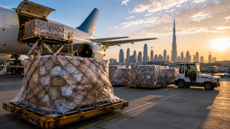 Air freight cargo shipping from China to UAE for medium-weight commercial shipments