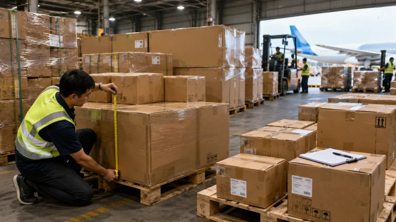 Volumetric weight calculation for air freight shipments from China to UAE