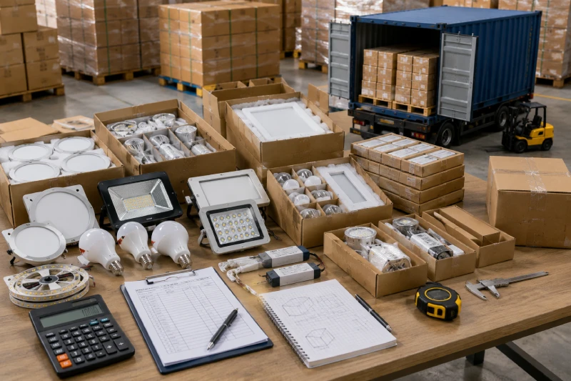 ALT:
LED light packaging efficiency and CBM cost allocation for shipping from China to Qatar