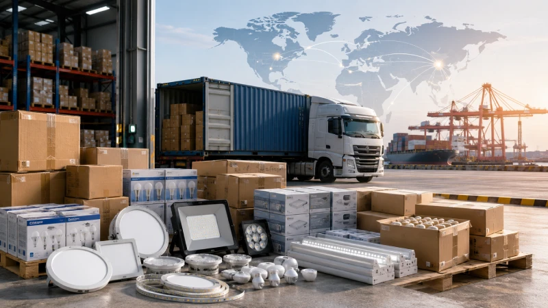 ALT: Shipping LED lights from China to Qatar with optimized freight planning for importer profit margins