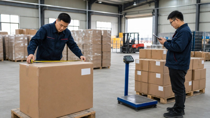 Measuring carton dimensions and weight for an Alibaba shipment to the USA