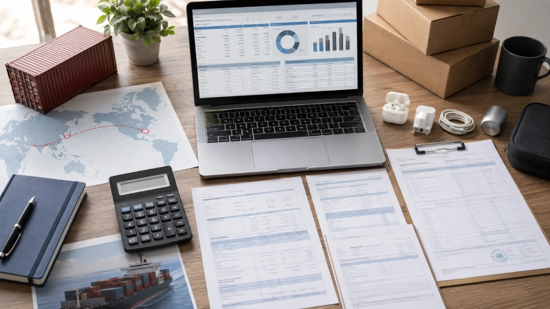 Landed cost calculation for importing commercial goods from China to the USA