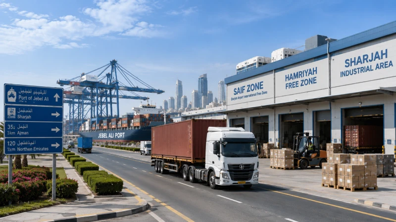 Jebel Ali to Sharjah warehouse delivery for China sea freight shipments