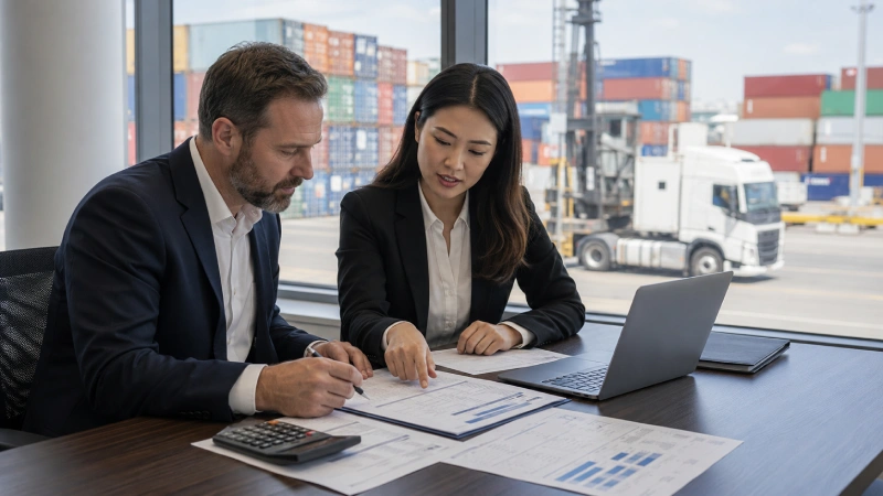 US importer of record and customs broker reviewing a shipment from China