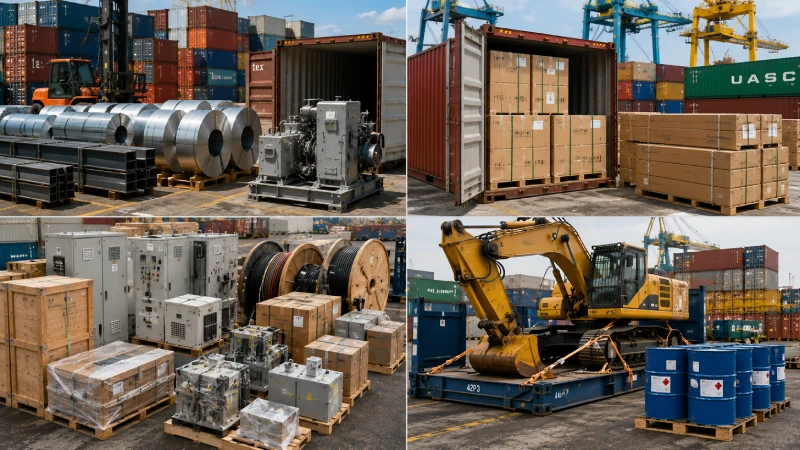 Different shipping requirements for machinery, steel, furniture, electrical equipment and regulated cargo imported into Ghana