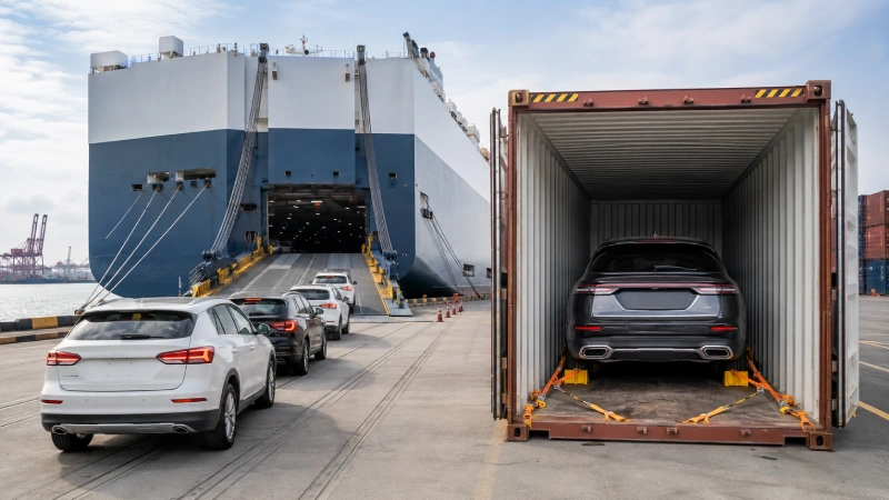 RoRo and container options for shipping cars to Saudi Arabia