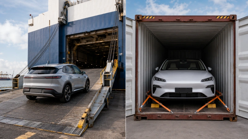 RoRo and container options for shipping electric cars to Ethiopia