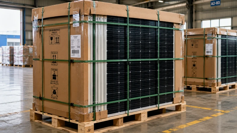Proper solar panel pallet packing for shipping from China to Ghana