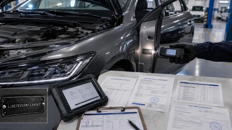VIN and conformity document verification for a China-spec car before UAE registration