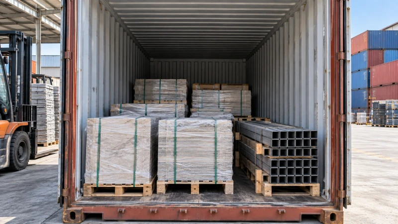 Container loading plan for heavy building materials shipped from China to Kenya