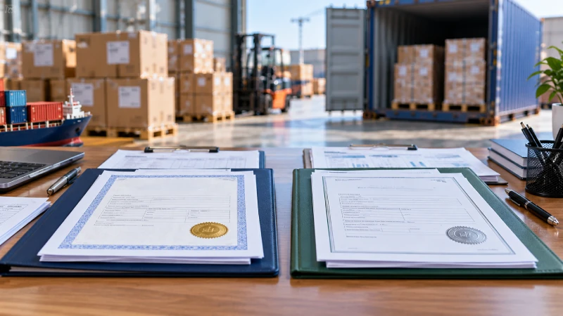 Certificate of Origin and Certificate of Conformity documents for Kenya imports shown as separate compliance requirements