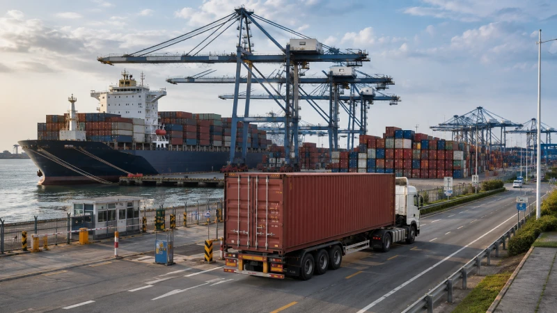 China to UK container landed logistics cost including port handling and truck delivery