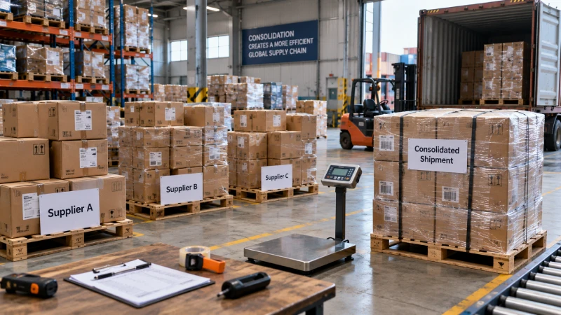 Consolidating Alibaba orders from multiple Chinese suppliers before shipping to the UK