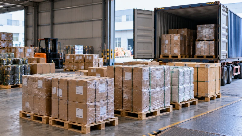Consolidated supplier cargo prepared for LCL or FCL shipment from China to the UK