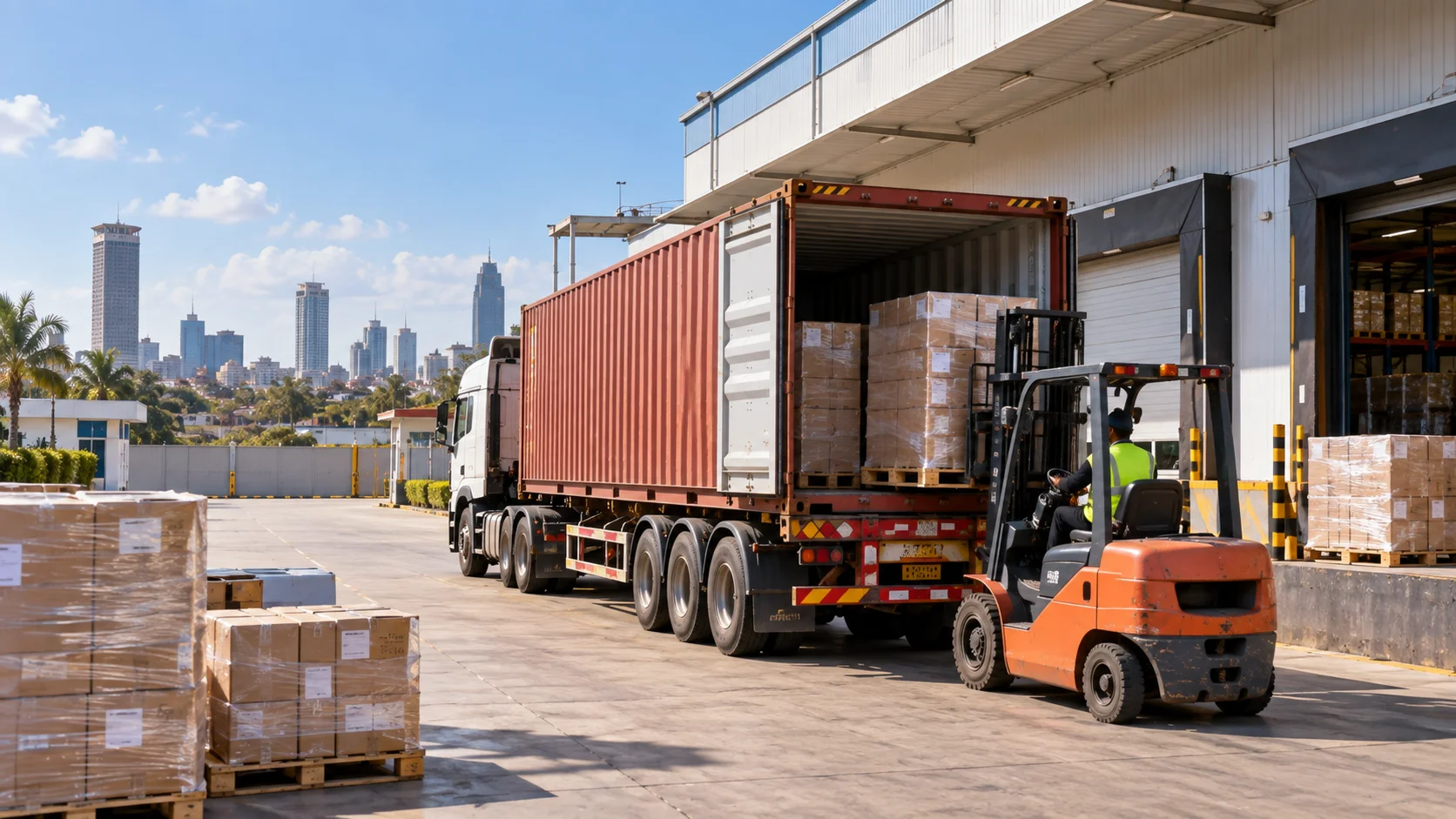 Door-to-door DDP cargo delivery from China to a warehouse in Kenya