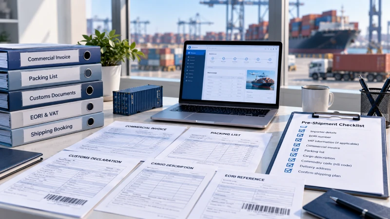 EORI and cargo document checklist before shipping goods from China to the UK