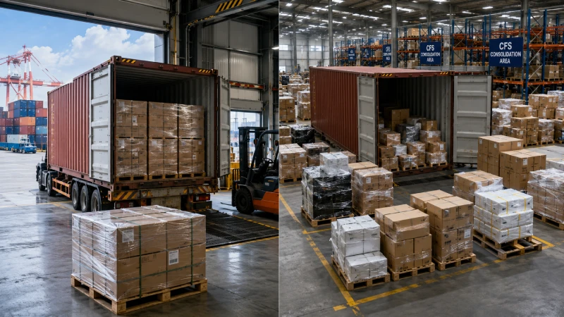 FCL and LCL cargo handling comparison for China to UK shipping lead times