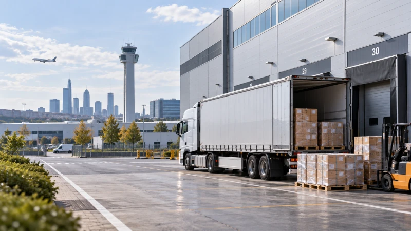 Air cargo final delivery from Frankfurt Airport to a warehouse in the Rhine-Main region