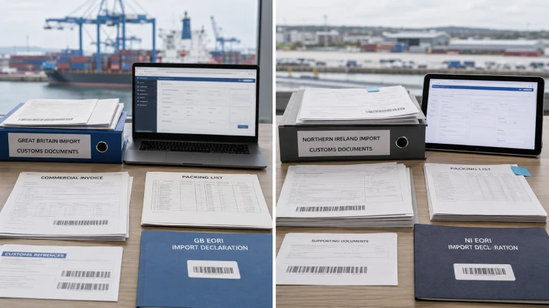 GB EORI and XI EORI customs documentation for UK and Northern Ireland imports