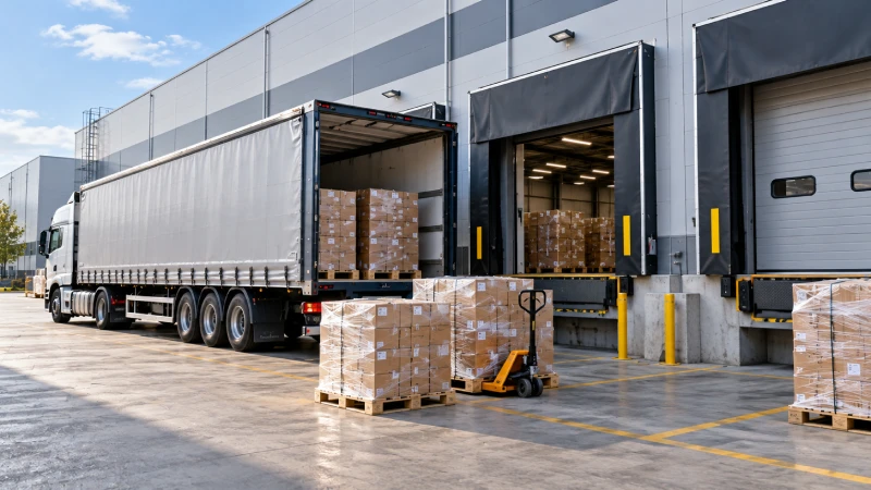 Pallet delivery and receiving at a German 3PL warehouse loading dock
